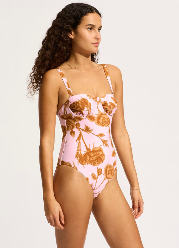 Collective Swimwear - Rococo Ruched Underwire One Piece - Blossom third image