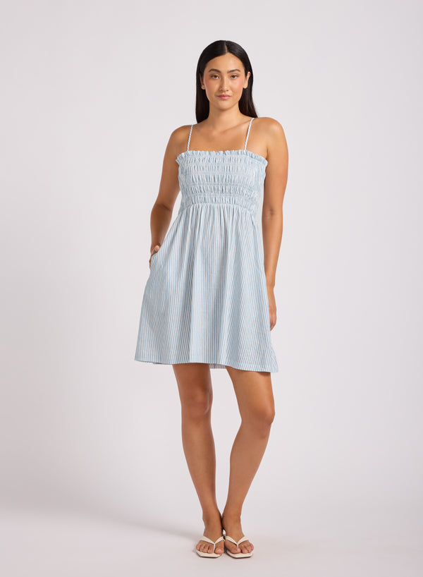 Beachclub Shirred Mini Dress