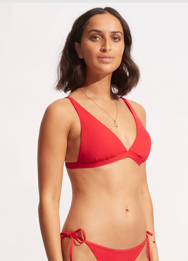 Collective Swimwear - Seafolly Collective Longline Tri - Chilli Red fourth image