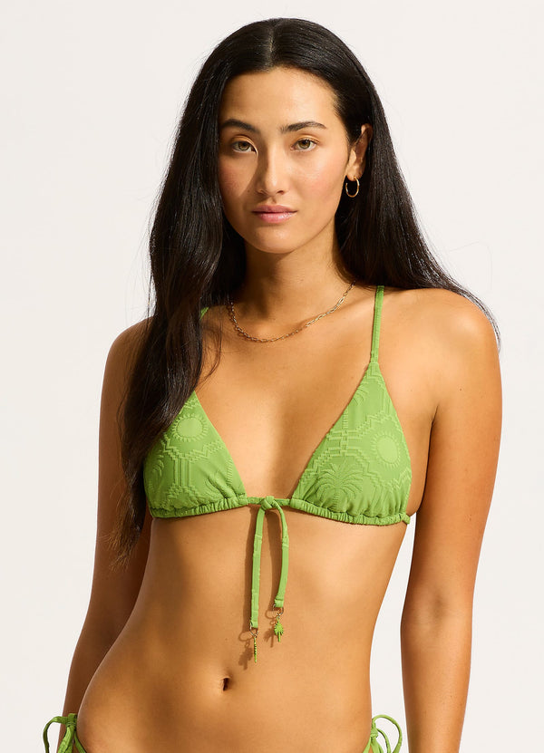 Collective Swimwear - Oasis Slide Triangle Bikini Top - Sage third image