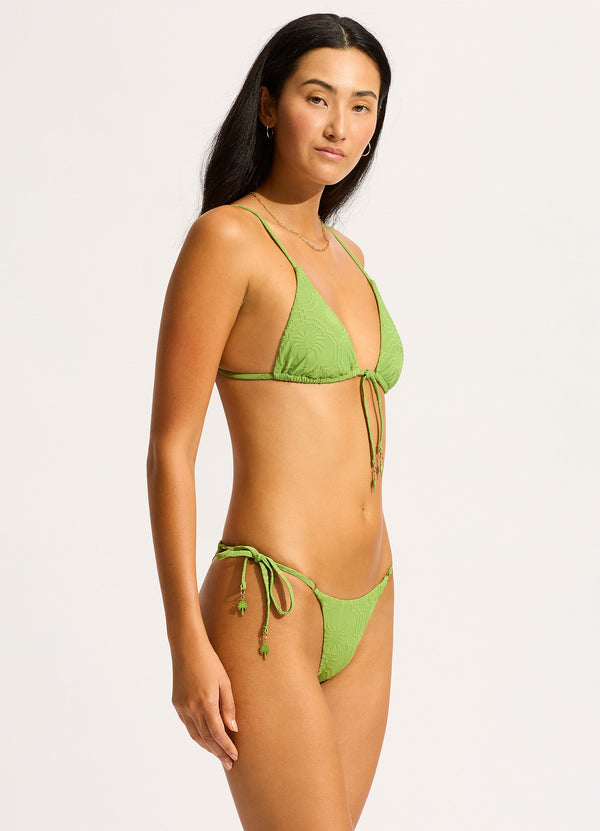Collective Swimwear - Oasis Slide Triangle Bikini Top - Sage fourth image