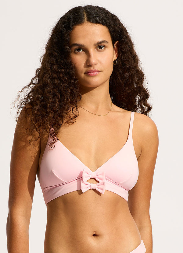 Beau Banded Triangle Bikini Top - Blossom