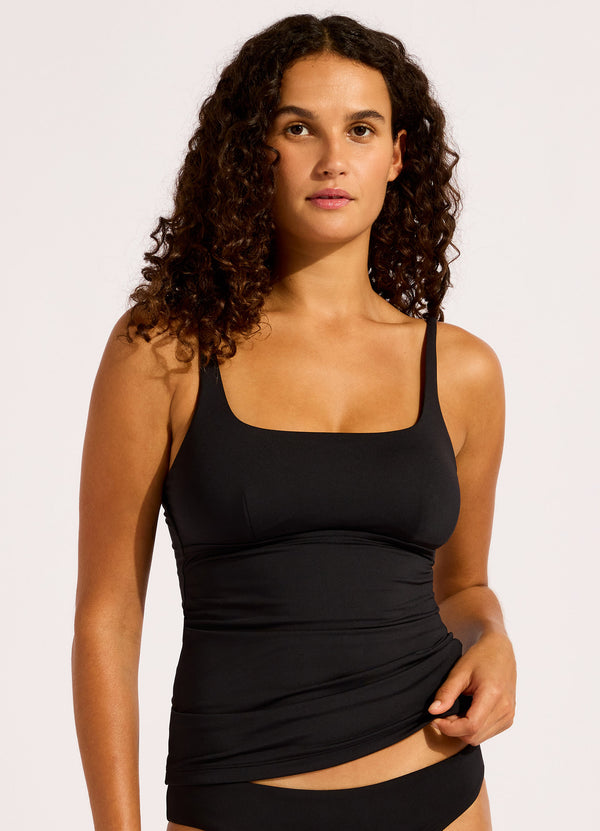 Seafolly Collective Square Neck Tankini Bikini Top