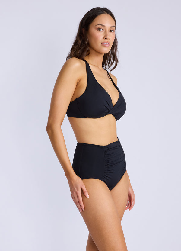 Seafolly Collective High Waisted Bikini Bottom - Black