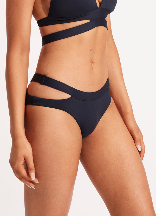 Collective Swimwear - Seafolly Collective Split Band Hipster Pant - True Navy fifth image