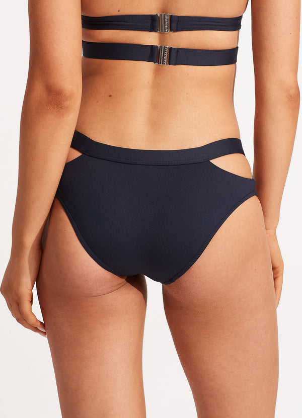 Collective Swimwear - Seafolly Collective Split Band Hipster Pant - True Navy sixth image