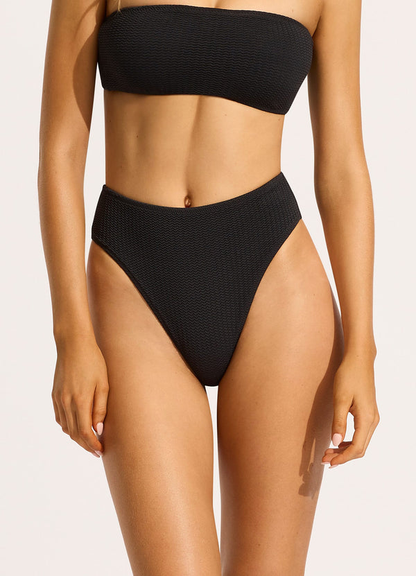 Sea Dive High Rise Bikini Bottom - Black