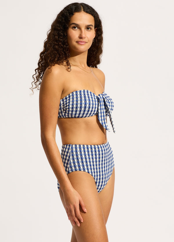Collective Swimwear - Bella High Waisted Bikini Bottom - Ultramarine fourth image
