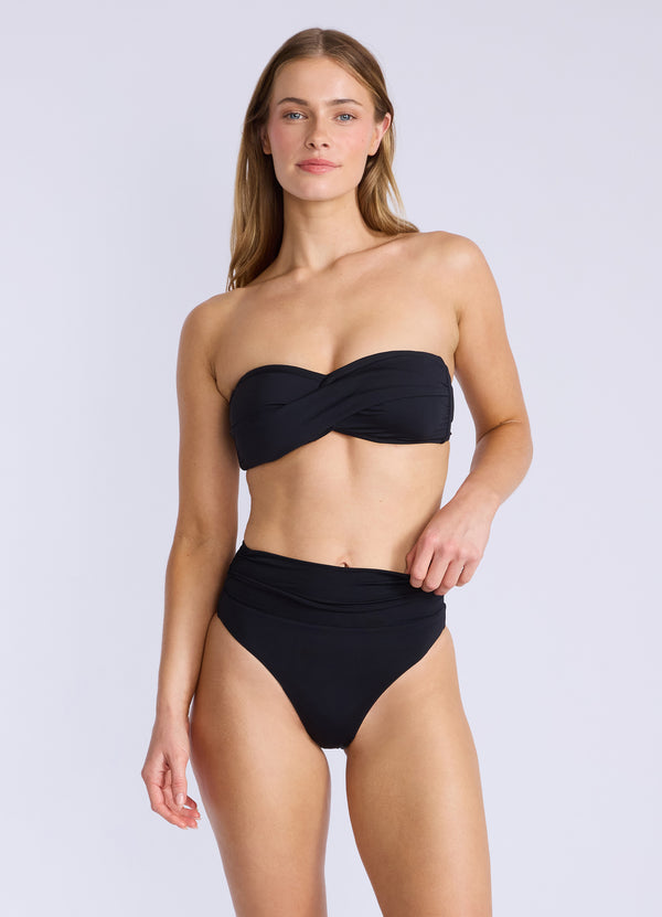 Seafolly Collective High Cut Bikini Bottom - Black