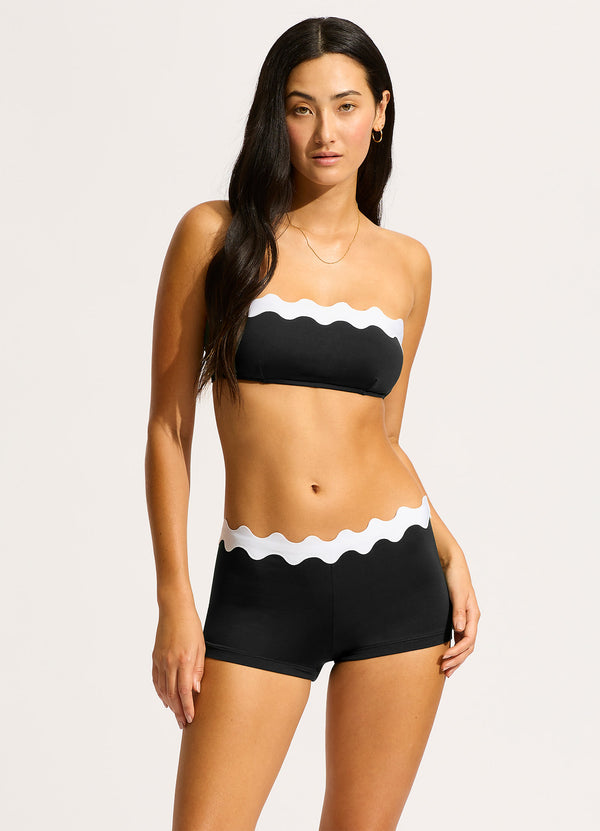 Collective Swimwear - Gia Ric Rac Boyleg - Black featured image