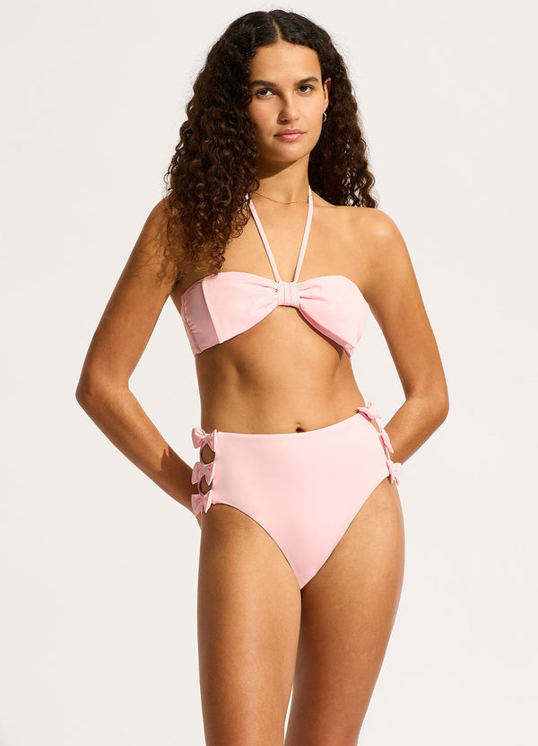 Beau High Waisted Bikini Bottom - Blossom