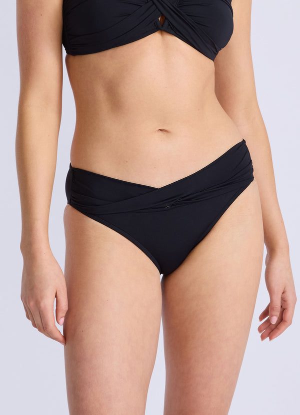 Seafolly Collective Twist Band Hipster Bikini Bottom - Black