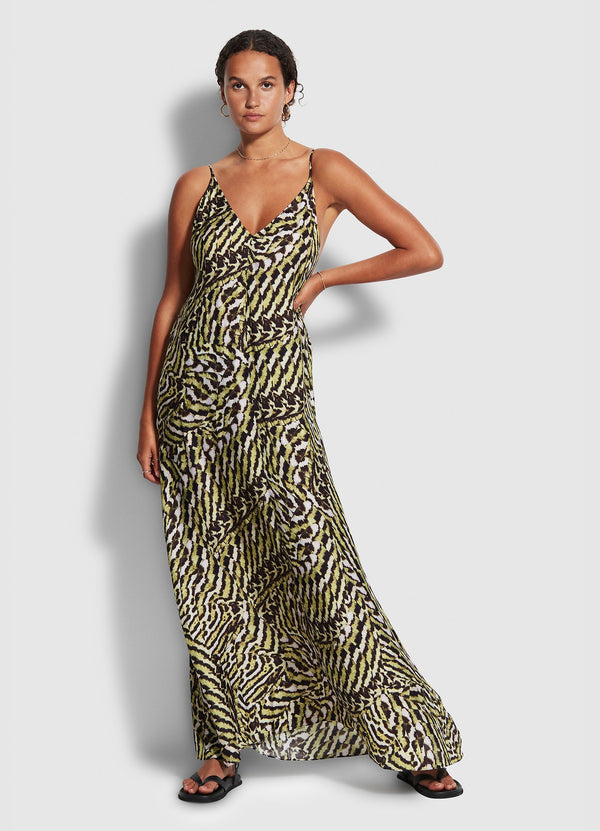 Mandalay Slip Dress - Olive Oil