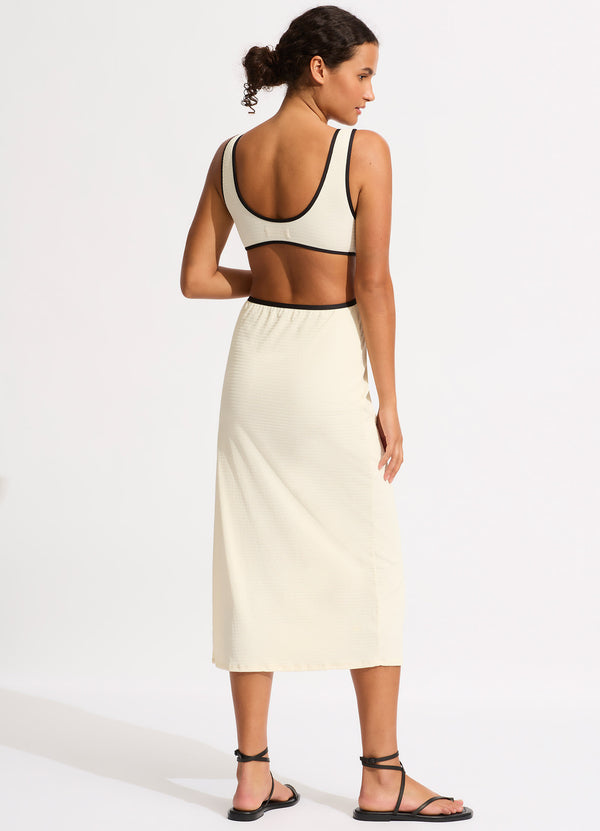 Collective Swimwear - Beach Bound Beach Boidi Midi Dress - Ecru fourth image