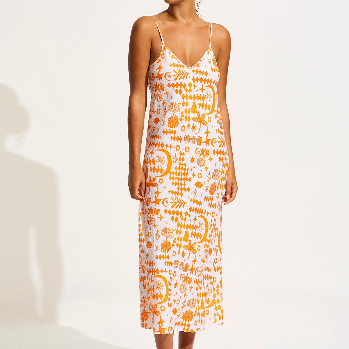 Corfu Midi Dress - Turmeric – Seafolly Australia