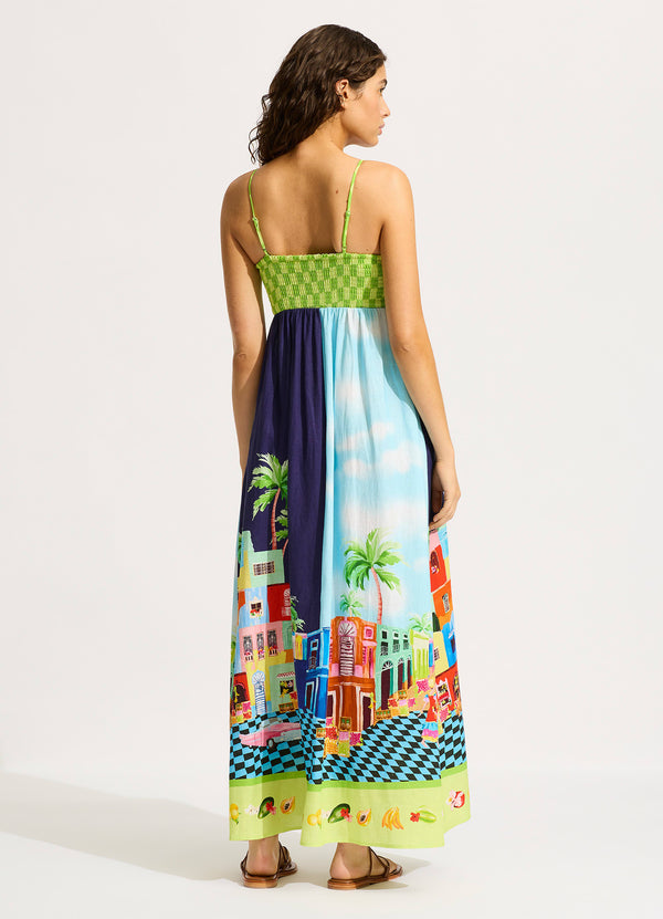 Collective Swimwear - Cuba Maxi Dress - Turquoise fifth image