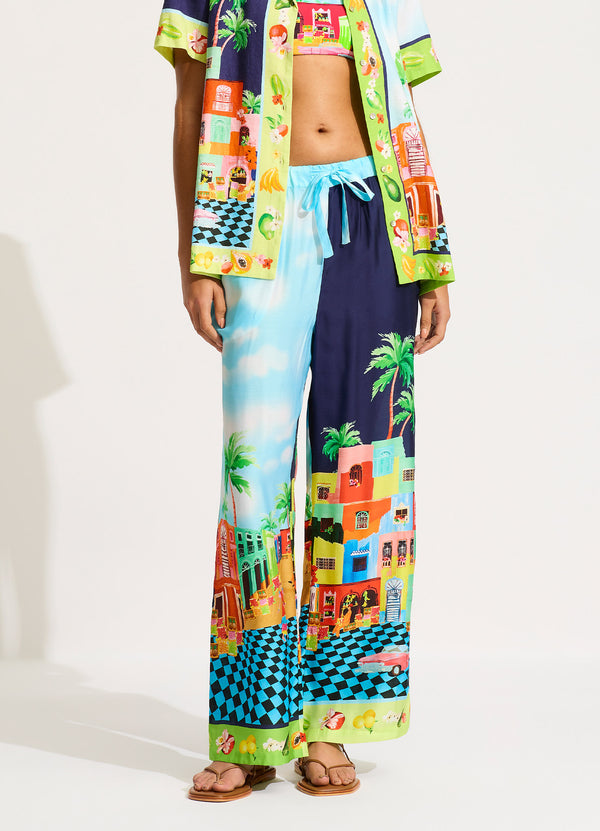Collective Swimwear - Cuba Pant - Turquoise third image
