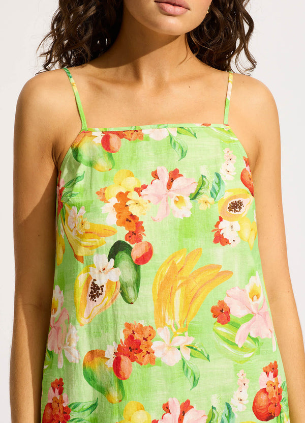 Collective Swimwear - Tropique Bandeau Mini Dress - Aloe Gel fifth image