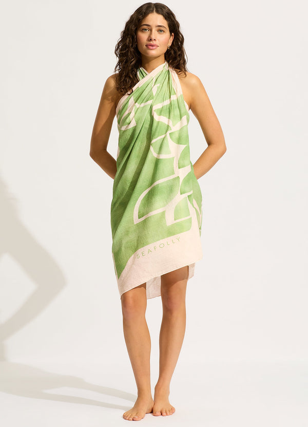 Collective Swimwear - Sunray Sarong - Sage sixth image