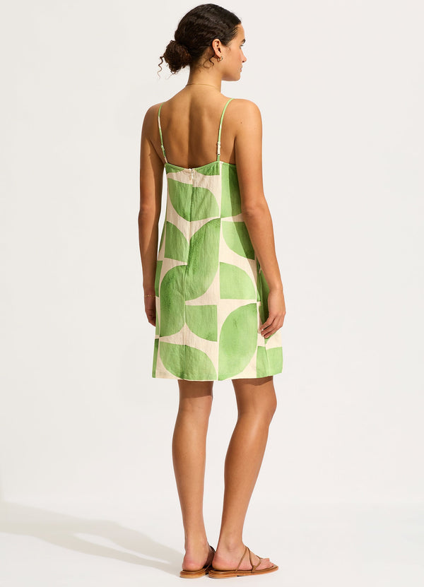 Collective Swimwear - Sunray Bandeau Mini Dress - Sage fourth image