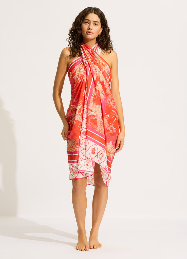 Collective Swimwear - Marbella Sarong - Flame sixth image