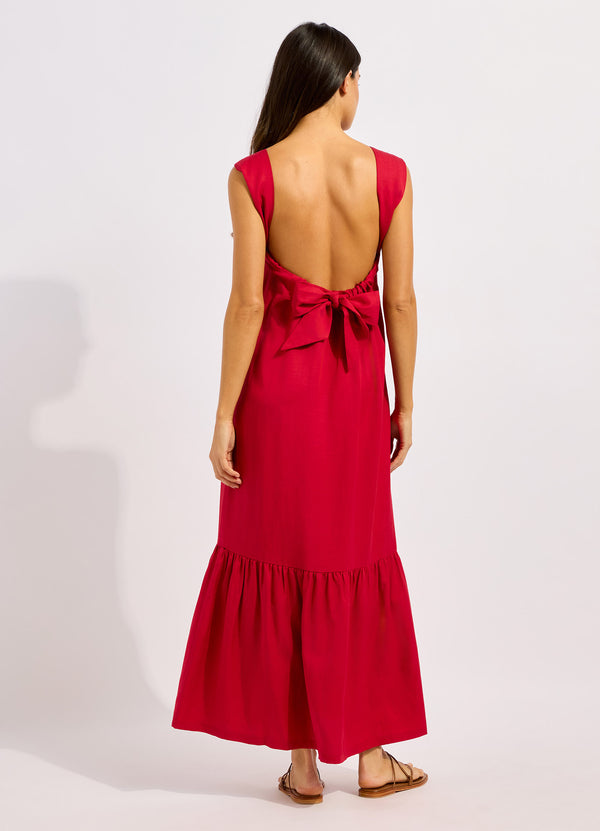 Beachedit Tie Back Maxi Dress