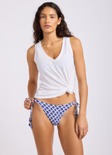 Slub Linen V Neck Tank Top