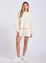 French Terry Puff Sleeve Sweatshirt