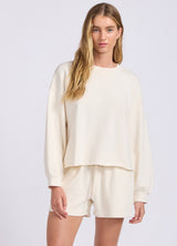 French Terry Puff Sleeve Sweatshirt
