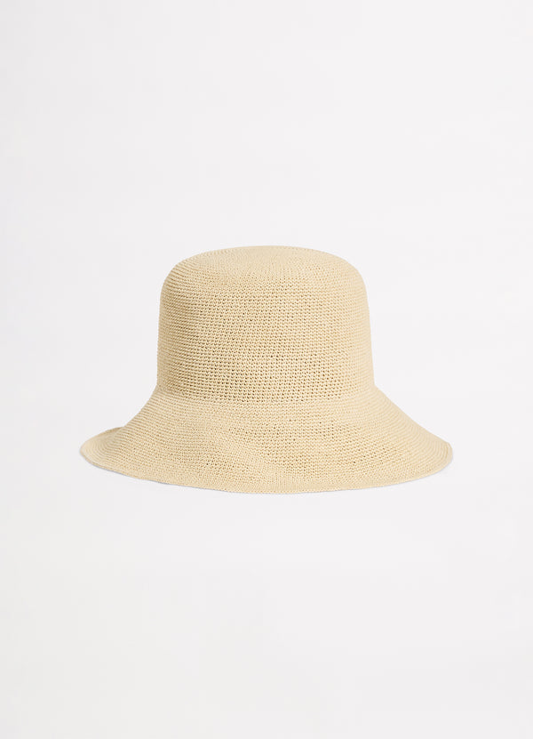 Packable Raffia Bucket Hat - Natural