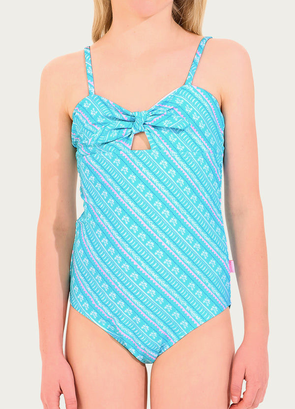 Drift Club Bandana Stripe One Piece Swimsuit