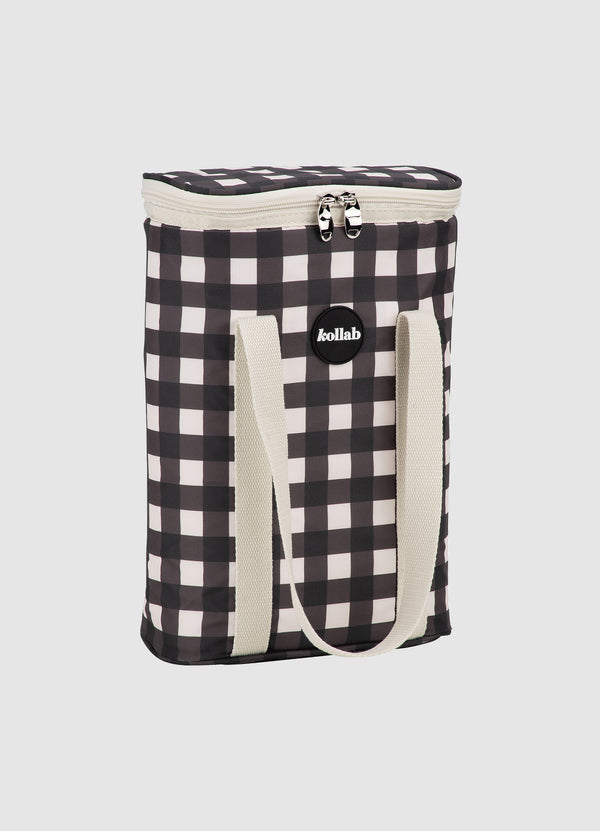 Kollab Black Check Cooler Tote Bag