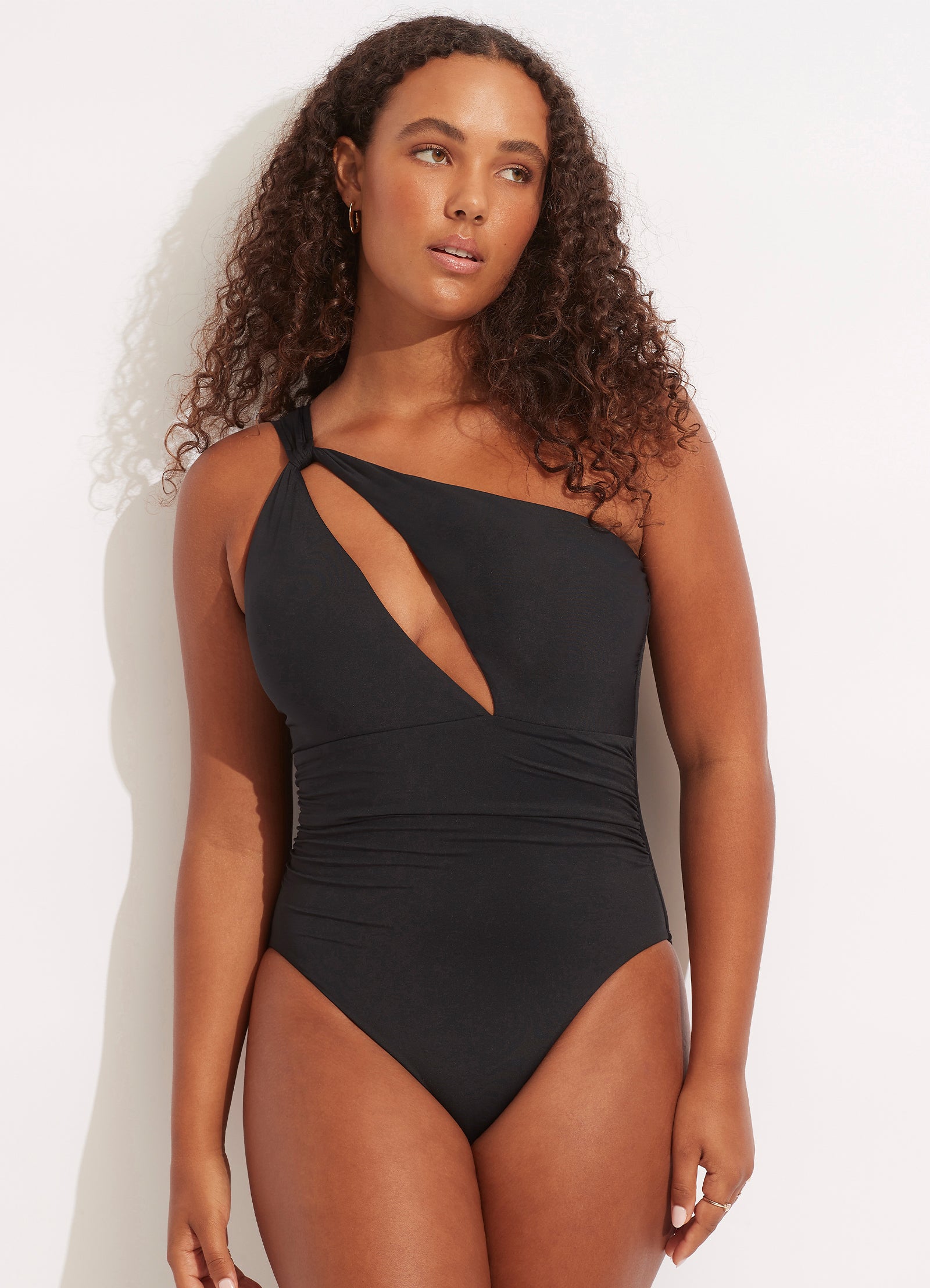Seafolly Collective One Shoulder One Piece - Black – Seafolly