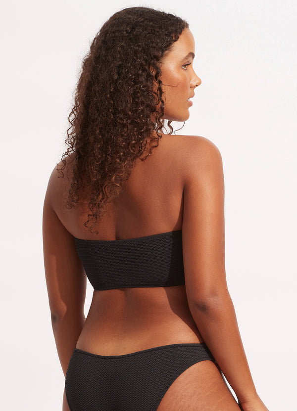 Sea Dive Bandeau Bikini Top - Black