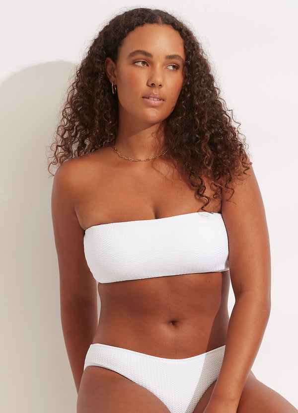 Sea Dive Bandeau Bikini Top - White