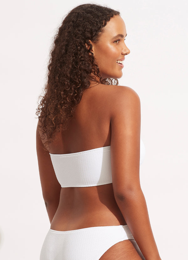 Sea Dive Bandeau Bikini Top - White