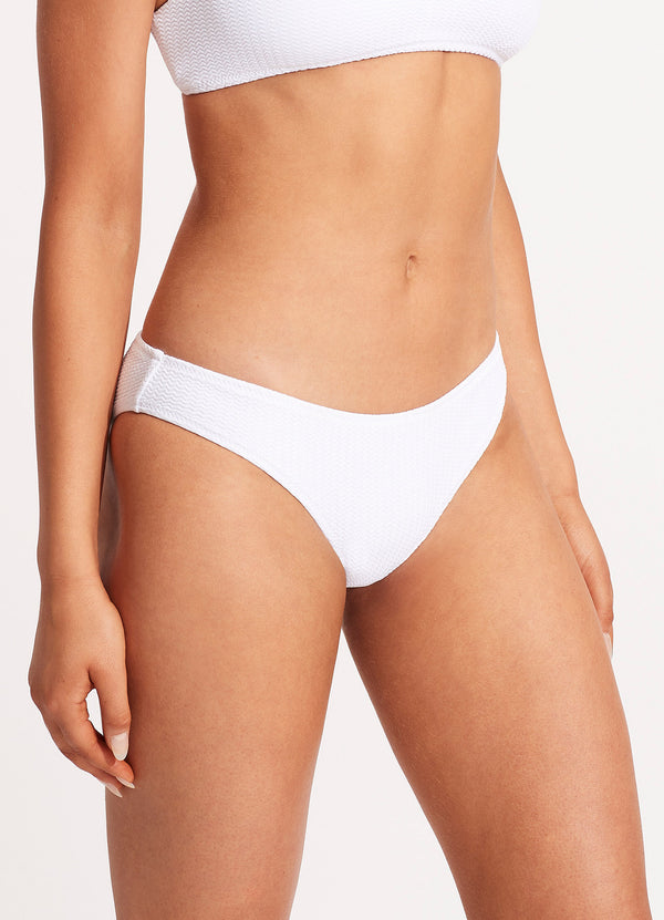 Sea Dive Hipster Bikini Bottom - White