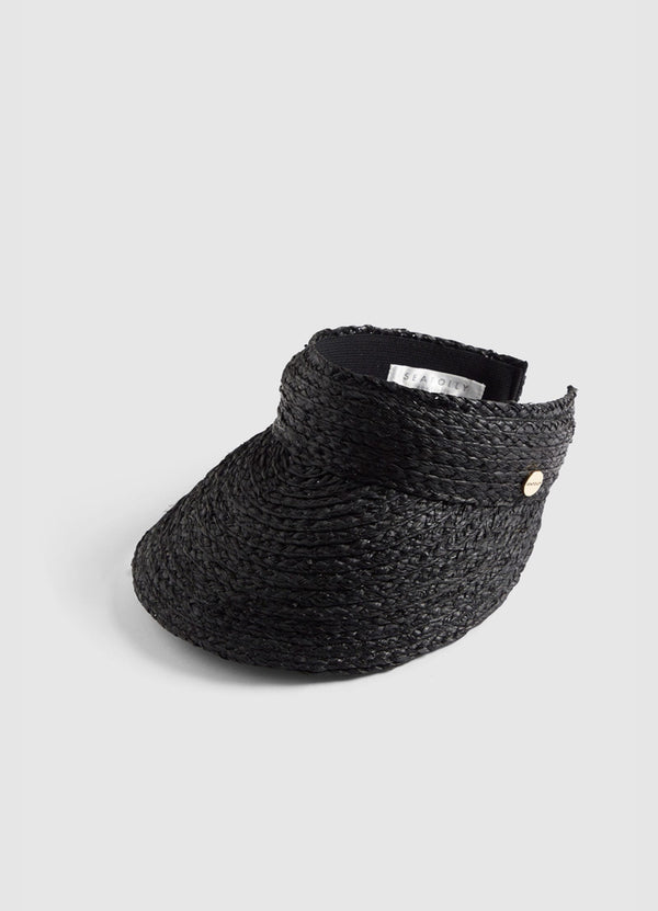 Raffia Visor - Black