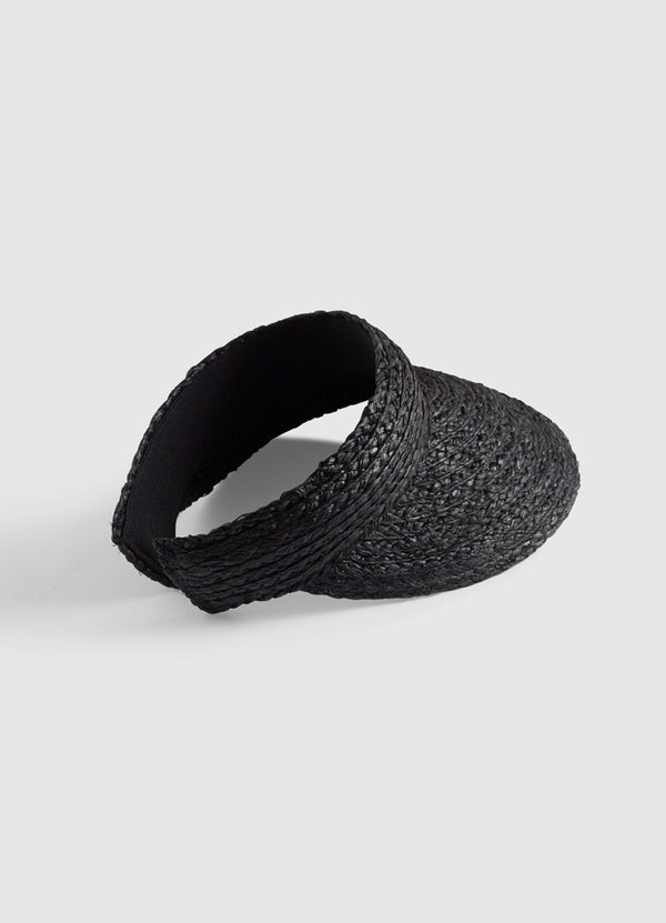 Raffia Visor - Black