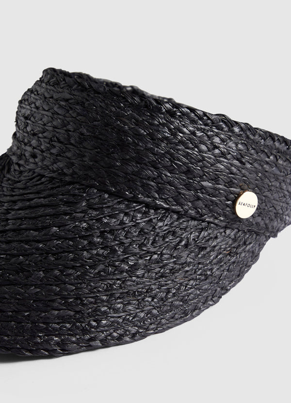 Raffia Visor - Black