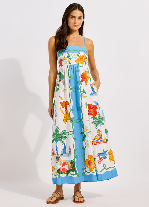 Black Viva Vacation Maxi Dress