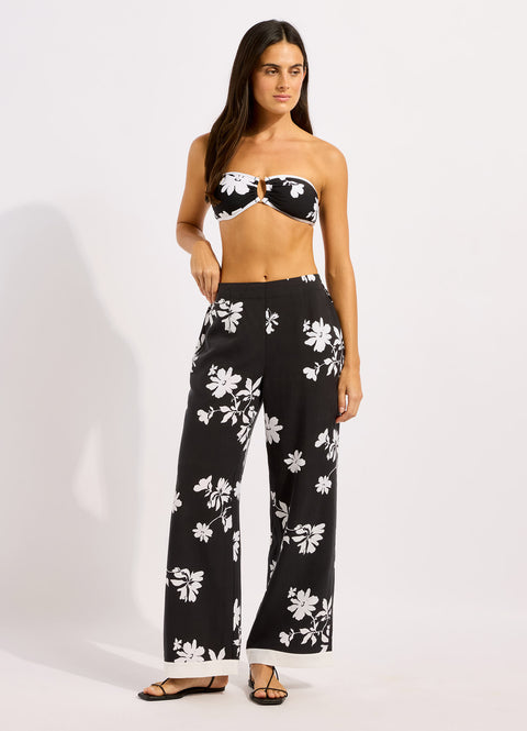 Black Mayflower Tailored Wide Leg Pant
