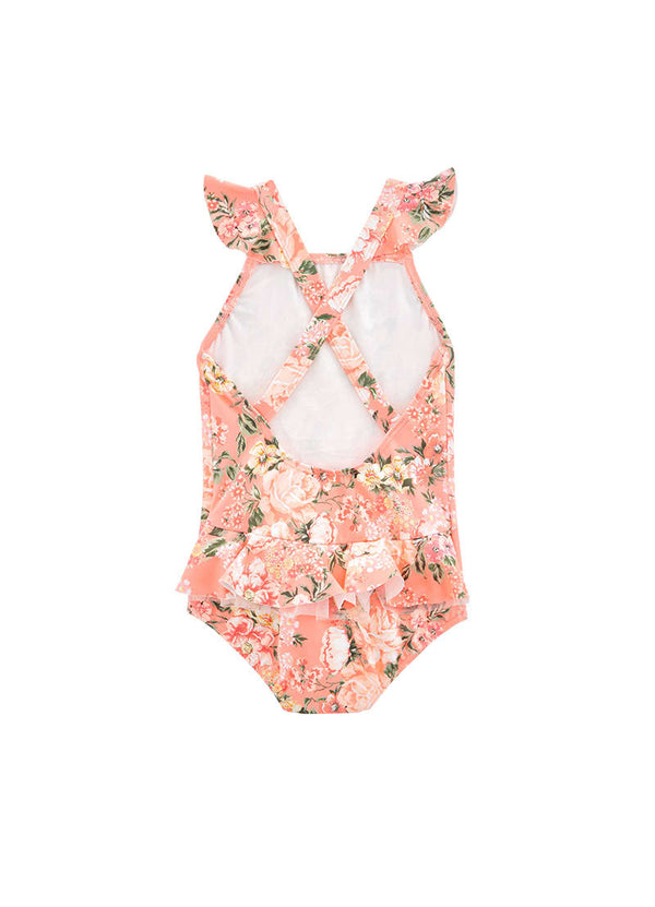 Forget Me Not Girls Ruffle Tank - Blossom Pink