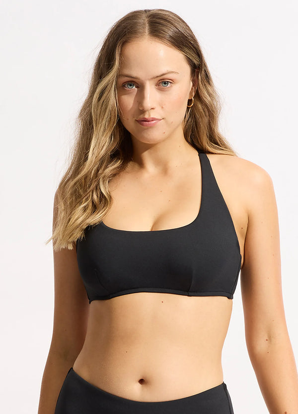 Seafolly SF Collective DD Scoop Neck Halter in Black – Sandpipers