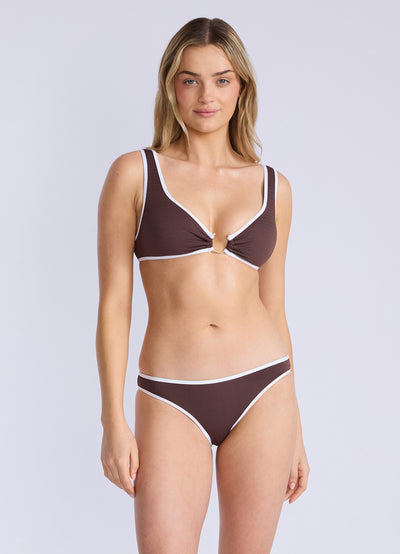 Beach Bound Ring Front Triangle Bikini Top