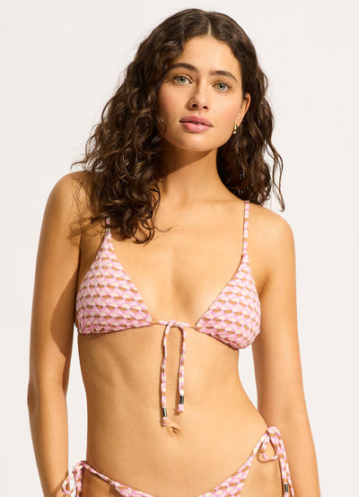 Mala Slide Triangle Bikini Top - Blossom