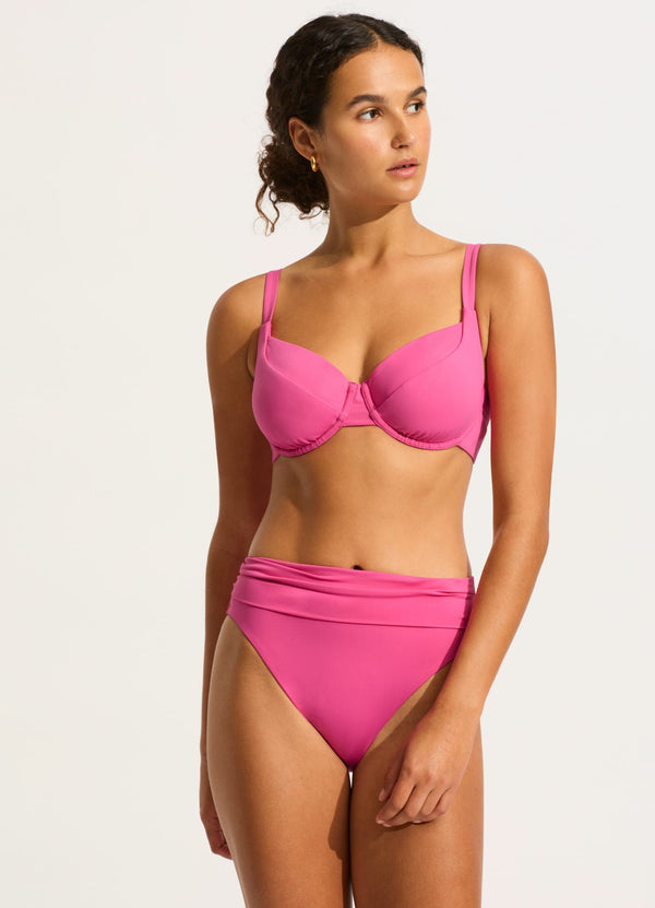 Seafolly Collective DD Cup Underwire Bikini Top - Hot Pink