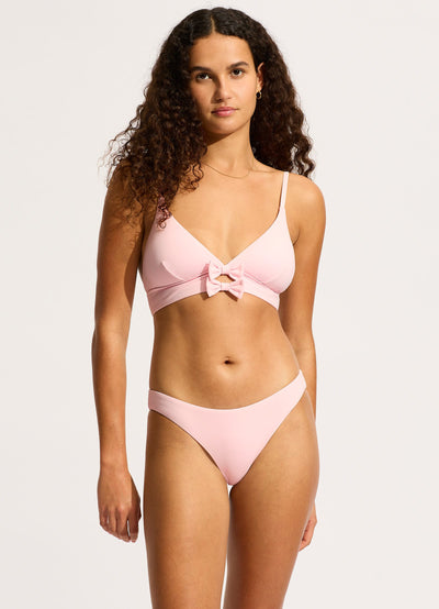 Beau Banded Triangle Bikini Top - Blossom