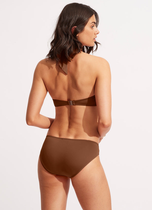 Seafolly Collective Halter Bandeau Bikini Top - Tiramisu