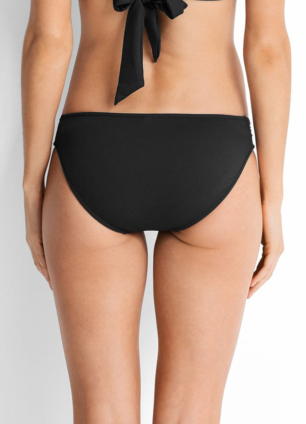 Seafolly Pleated Hipster Bikini Pant - Black